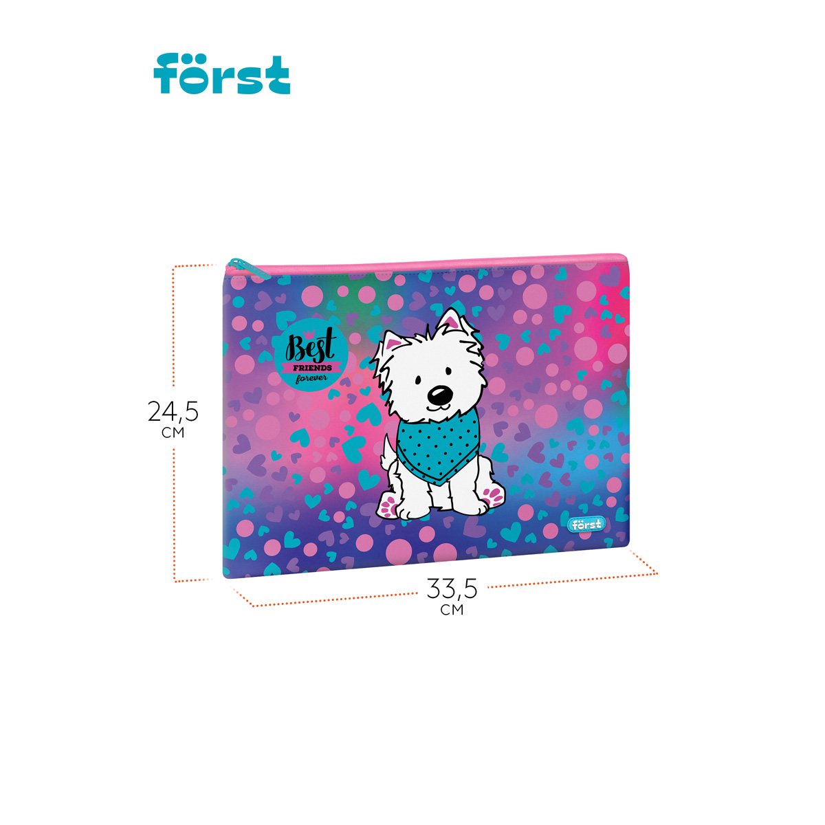 Папка текстильная А4 Först «Best friends», 335×245 мм, 1 отделение, полиэстер