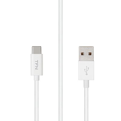 Кабель TYPE-C, TFN, 1.0м. Цвет:белый (TFN, TFN-CUSBCUSB1MTPWH)