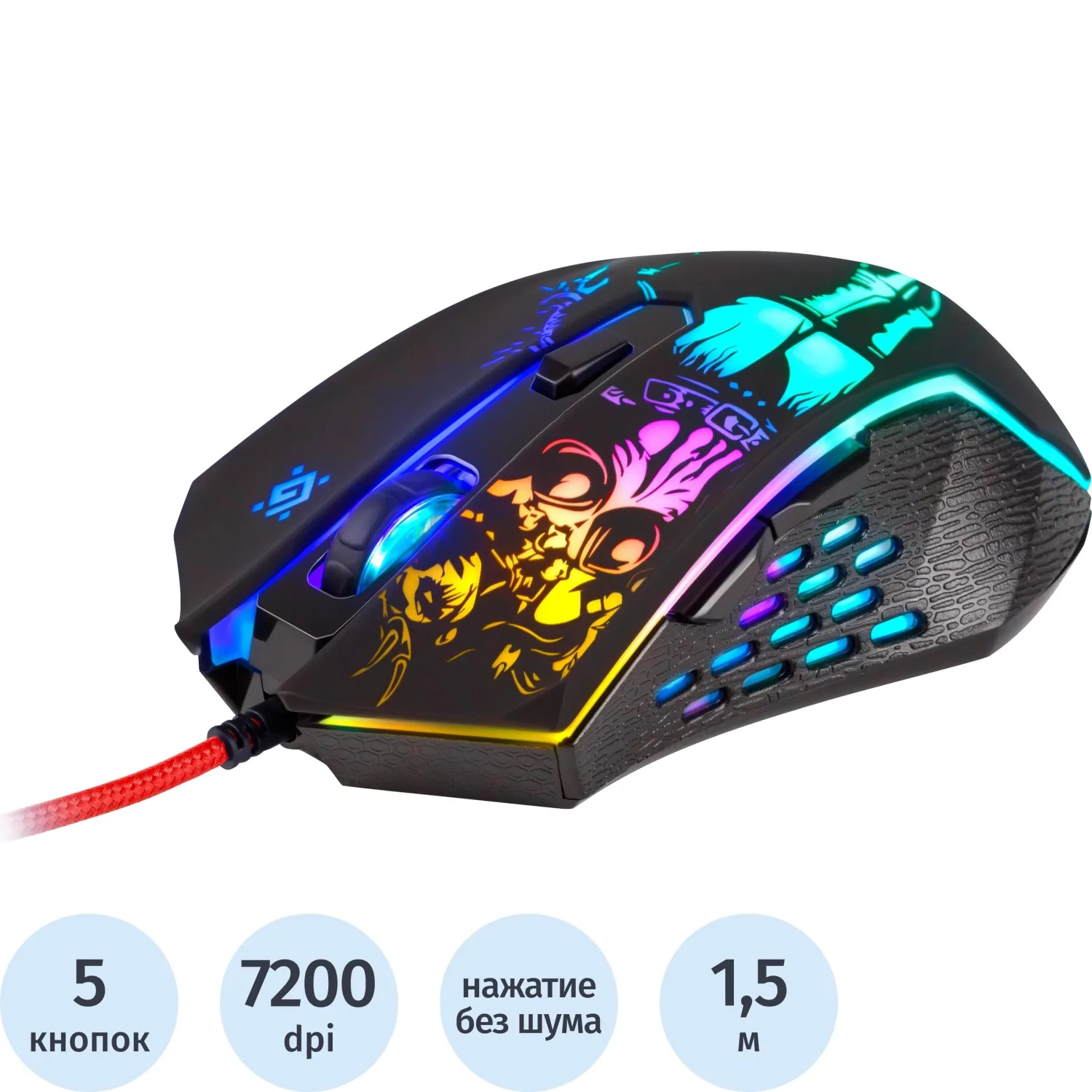 превью Мышь компьютерная Defender Sin'Sister GM-933 проводн.игр.6кн,7200dpi 52933
