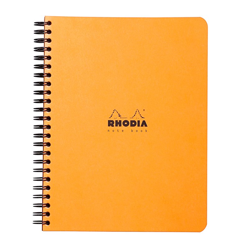 превью Тетрадь 80л., А5+, клетка на гребне Rhodia «Classic. Orange», 80г/м2