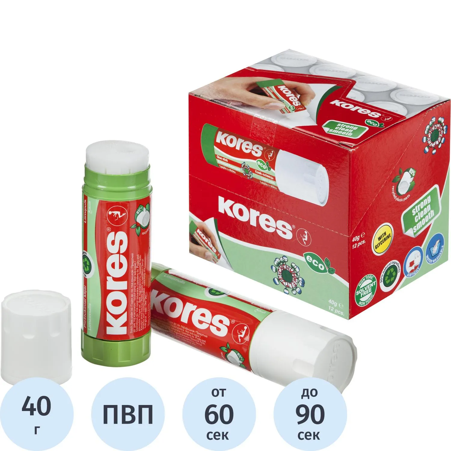 превью Клей-карандаш Kores Glue-eco 40 г