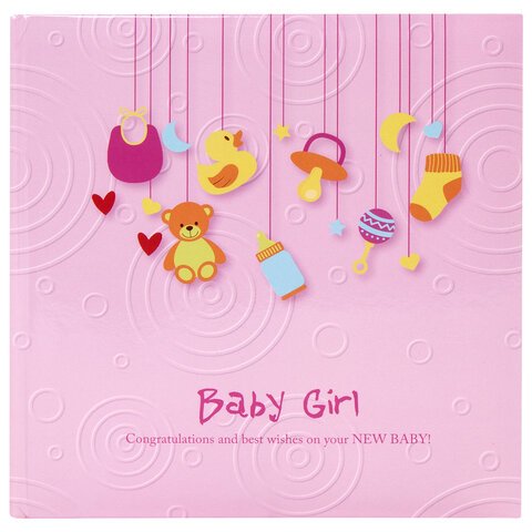 Фотоальбом BRAUBERG «Baby Girl» на 200 фото 10×15 смтвердая обложкабумажные страницыбоксрозовый391143