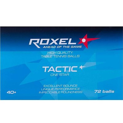 Мяч для настольного тенниса Roxel 1x Tactic (72 штуки в упаковке)