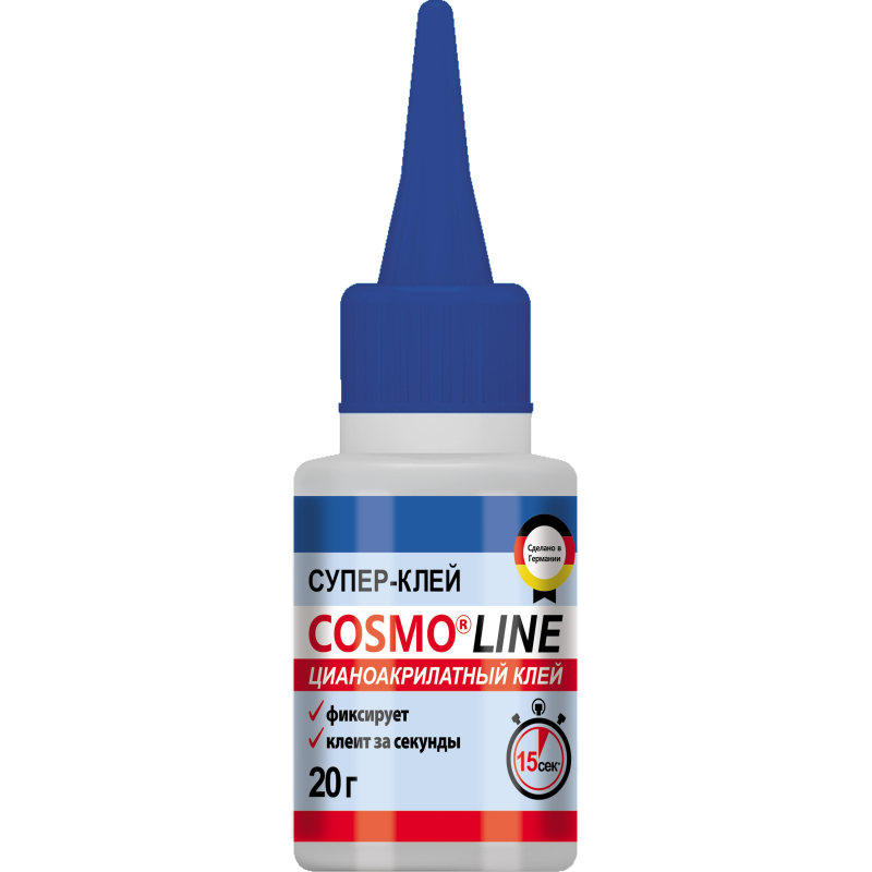 превью Клей цианоакрилатный секундный COSMO LINE 20гр CA-500.390-(20)