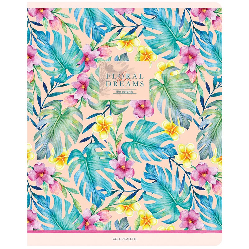 Тетрадь 80л., А5, линия ArtSpace «Цветы. Flowers for dreams»