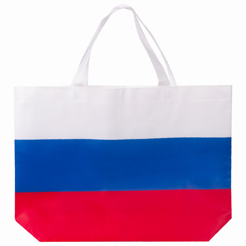 превью Сумка «Флаг России» триколор, 40×29 см, нетканое полотно, BRAUBERG, 605519