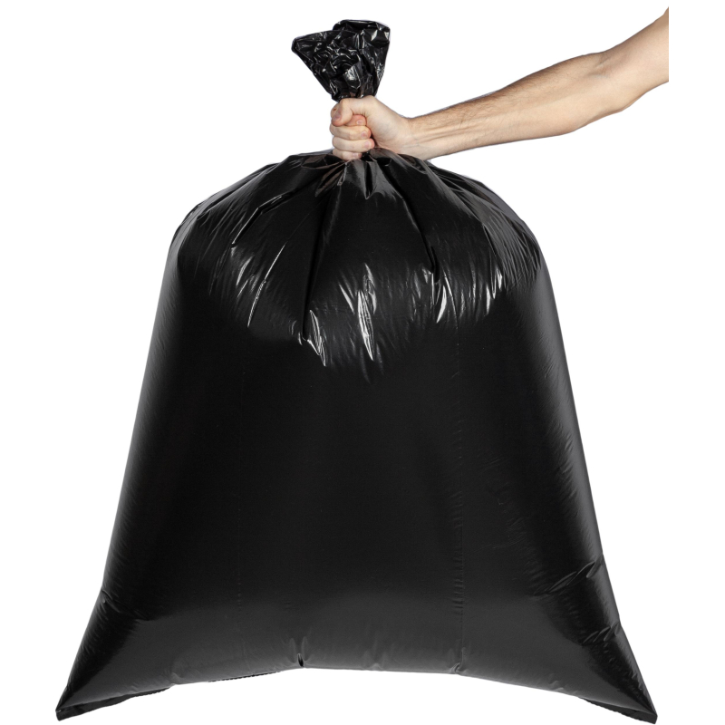 Мешки для мусора ПВД 240л 38мкм 10шт/рул черные 90×130см Практичные