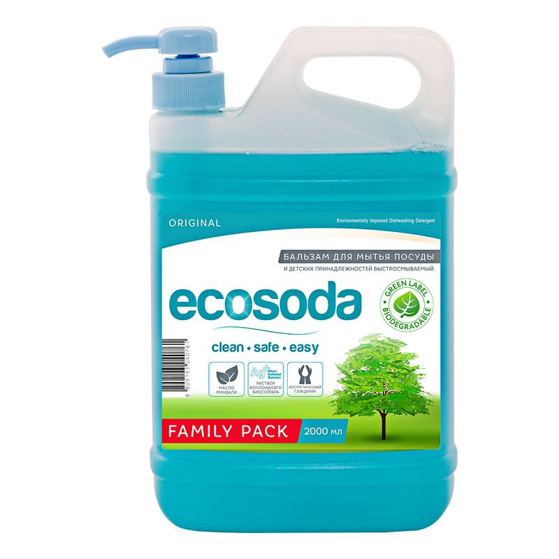 Средство для мытья посуды EcoSoda Original 2 л арт. 1246993 - купить в ...