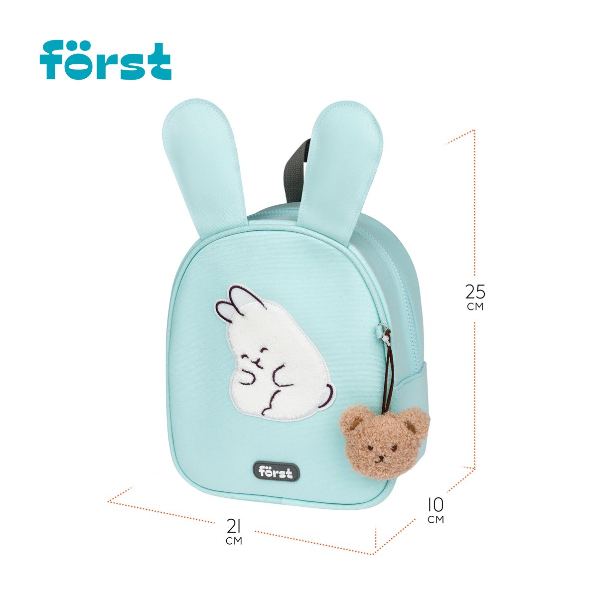 Рюкзак Först F-Kids «Sweet bunny» 25×21×10см, 1 отделение, уплотненная спинка