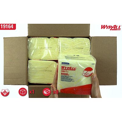 Материал протирочный нетканый WypAll X80 Plus желтый 30л/уп 19164 (KFC)