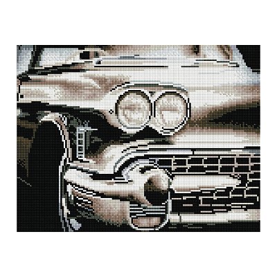 Алмазная мозаика ТРИ СОВЫ «Винтажный автомобиль», 30×40см, холст на деревянном подрамнике, картонная коробка с пластиковой ручкой