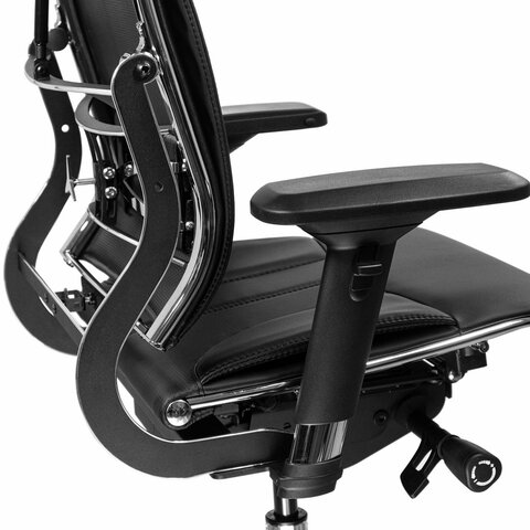 Кресло МЕТТА «YOGA» Y 2DM B2-10D2D-спинка3D-подголовник4D-подлокотникиэкокожачерное