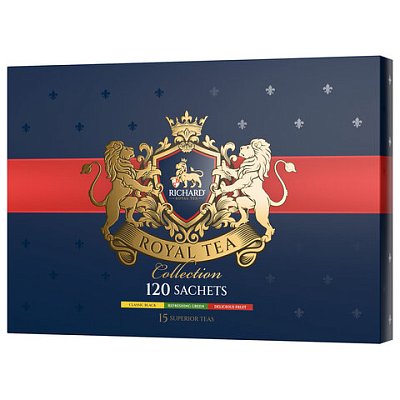 Чай RICHARD «Royal Tea Collection» ассорти 15 вкусов, НАБОР 120 пакетиков