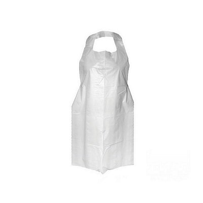 Фартук одноразовый EleGreen Стандарт полиэтиленовый белый (68×120 см, 100 штук в упаковке)