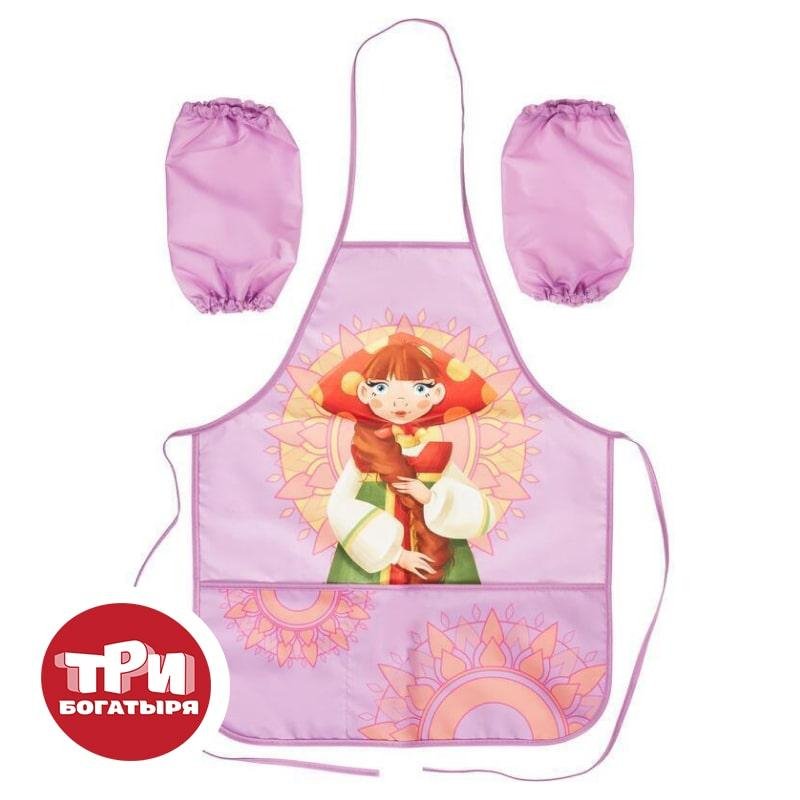 Фартук для труда КОМУС Три богатыря Любава, карман, нарукав,535×445мм, ФН 41-1