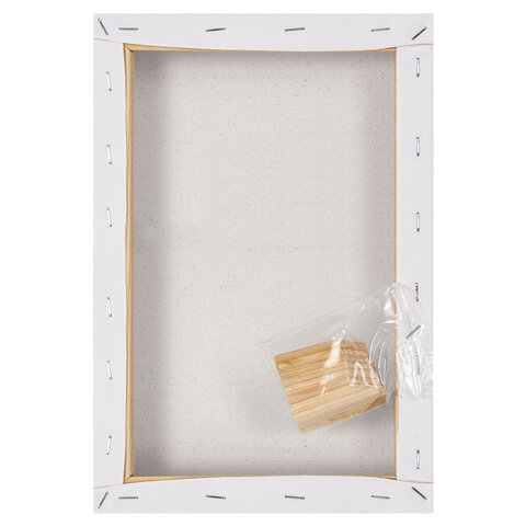Холст на подрамнике BRAUBERG ART BASIC, 20×30 см, 280 г/м2, хлопок, мелкое зерно, грунт