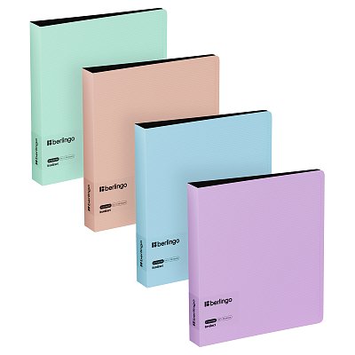 Папка на 4 кольцах Berlingo «Instinct» А5, 35мм, 700мкм, D-кольца, с внутр. карманом, ассорти