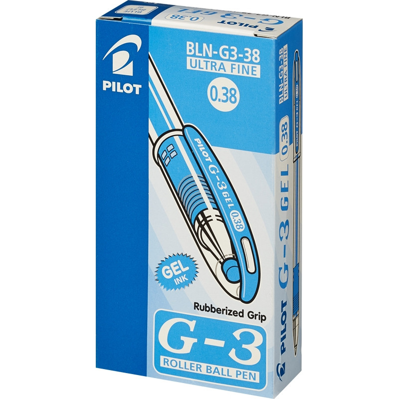 Ручка гелевая PILOT BLN-G3-38 резин.манжет. синяя 0,2мм