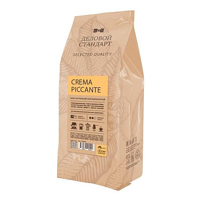 Кофе Деловой Стандарт Piccante Crema молотый натуральный жареный, 250г
