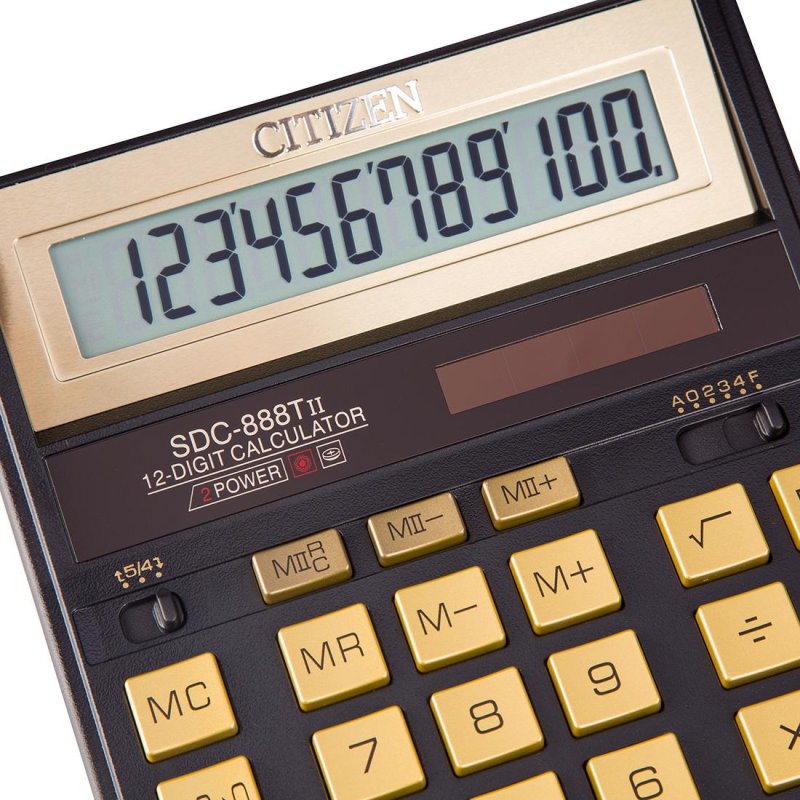 Калькулятор настольный CITIZEN SDC-888TII Gold,12-разрядный арт. 32888 ...