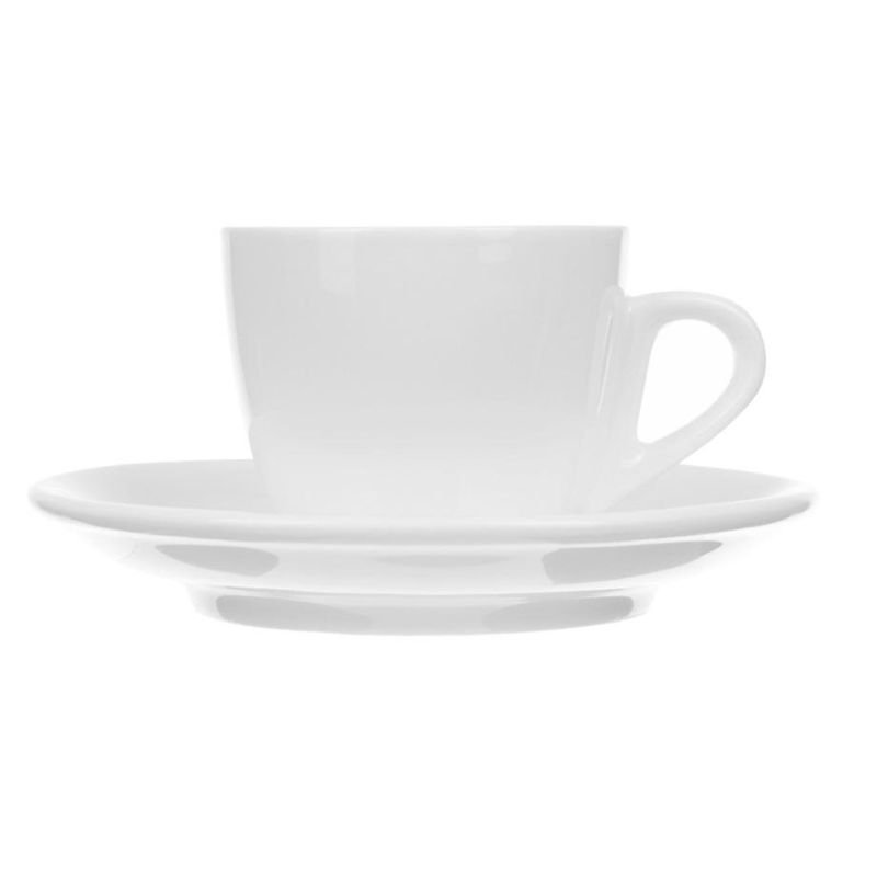 Кофейная пара Chan Wave Classic, фарфор, белая, 85мл, фк0185