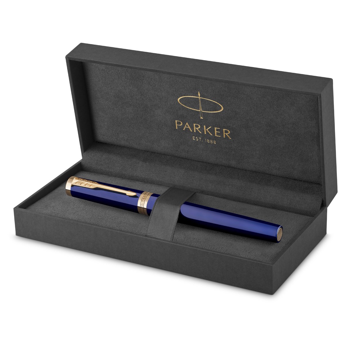 Ручка-роллер Parker «Ingenuity Blue GT» черная, 0.5мм, подарочная упаковка