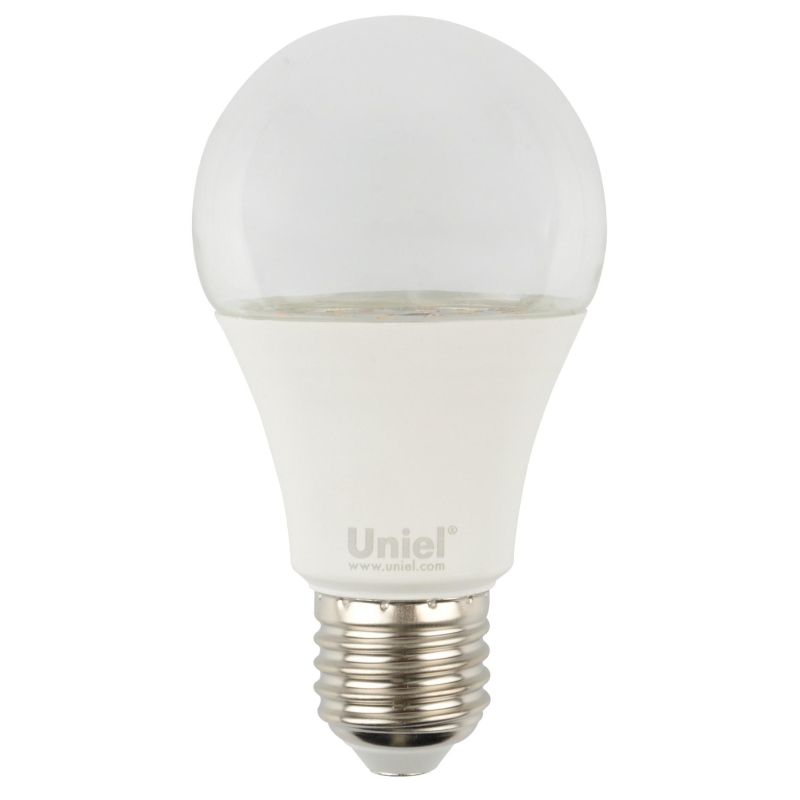 Фитолампа Uniel LED-A60-10W/SPFB/E27/CL PLP30WH форма A, прозрачная