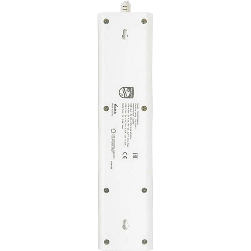 Сетевой фильтр Philips CHP4336WB/51 3р/3м с USB, 10А, белый