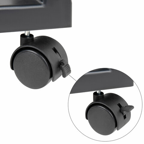 Подставка передвижная напольная для системного блока, раздвижная ширина до 26 см, STAFF