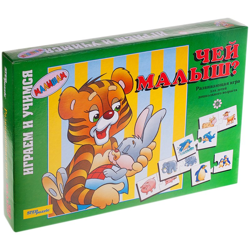 превью Игра обучающая Step Puzzle «Чей малыш», картонная коробка