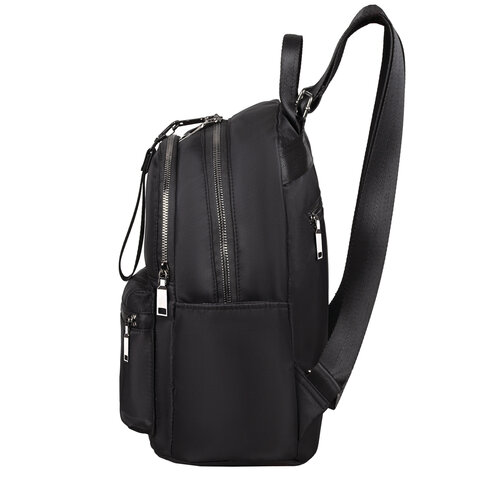 Рюкзак BRAUBERG PODIUM женский, 2 отделения, нейлон, черный, 33×24х13 см