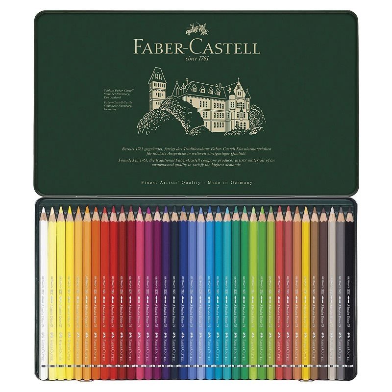 Карандаши цветные акварельные художественные FABER-CASTELL «Albrecht Durer», 36 цветов, металлическая коробка