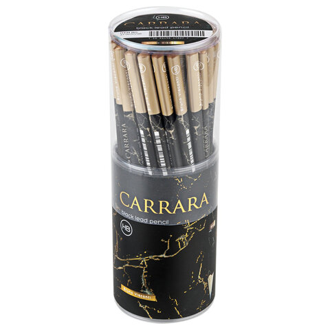 Карандаш чернографитный BRUNO VISCONTI, 1 шт., «Carrara Black», НВ, заточенный, трехгранный
