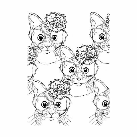 Раскраска-Антистресс КОТОТЕРАПИЯ, 210×280мм, 128 страниц, склейка, ЭКСМО, ш/к 33160