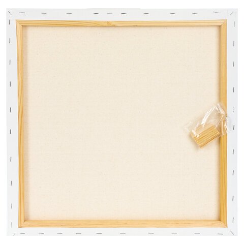 Холст на подрамнике BRAUBERG ART DEBUT, 50×50см, 280 г/м2, грунт, 100% хлопок, мелкое зерно