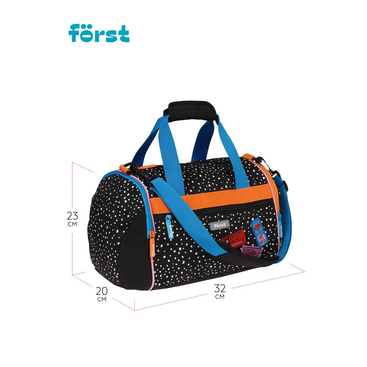 Сумка Först «Dots style» 23×32×20 см, 1 отделение, 3 кармана