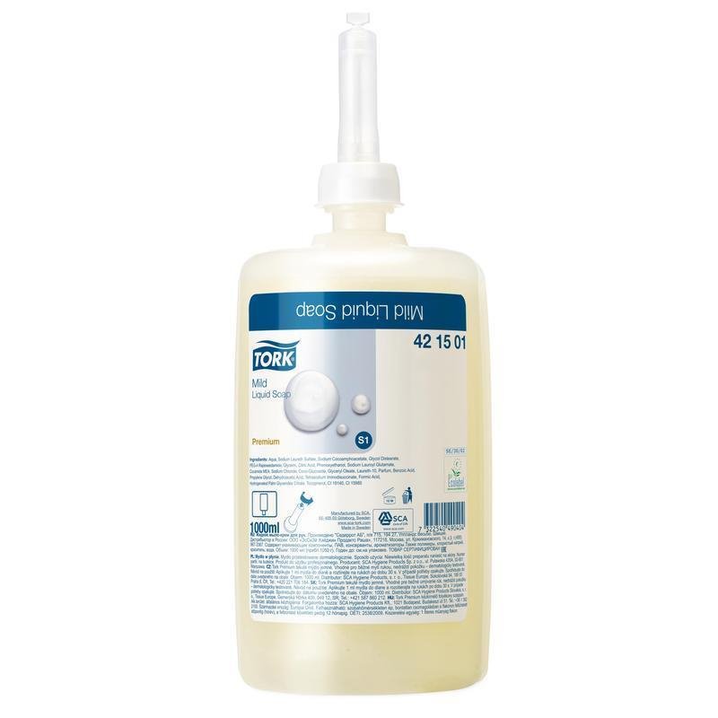 Картридж с жидким мылом Tork S1 421501/420501 жидкое мыло 1 л (для дозаторов арт. 330683, 330684)