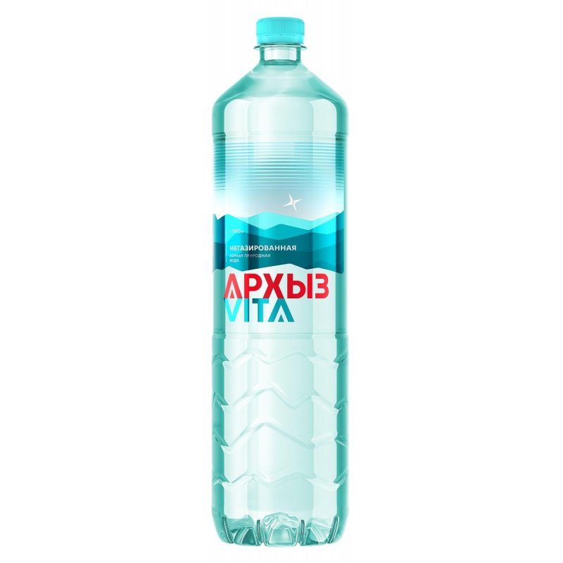 Вода минеральная Архыз негазированная 1.5 литра (6 штук в упаковке)