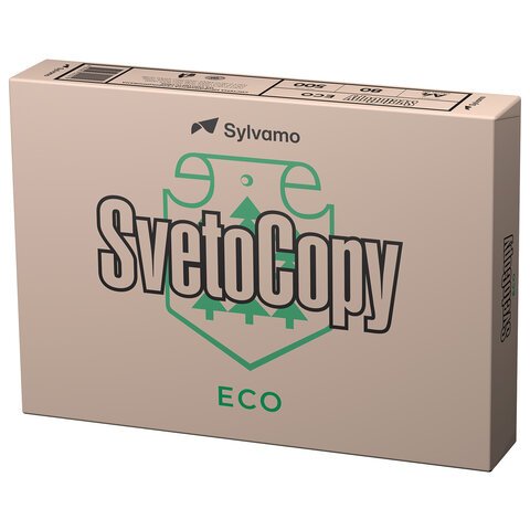 Бумага офисная А4, 80 г/м2, 500 л., SVETOCOPY ECO, белизна 60%, Sylvamo, Россия