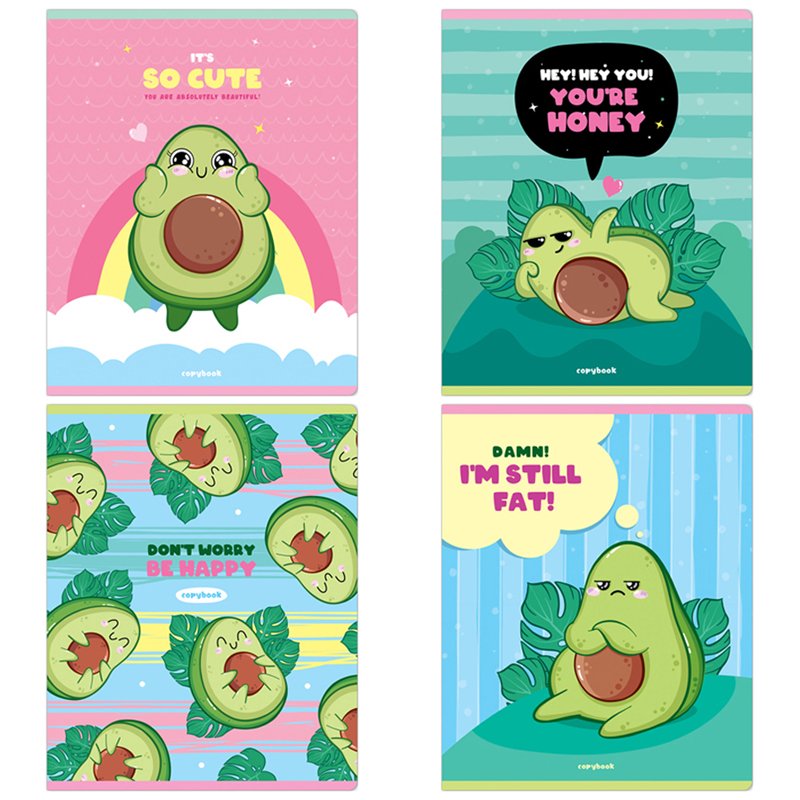 превью Тетрадь 48л., А5, клетка ArtSpace «Рисунки. Honey avocado», эконом