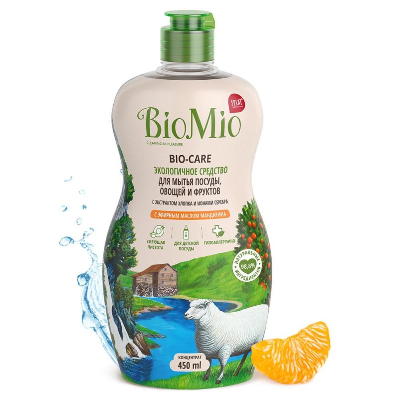 Средство для мытья посуды BioMio Bio-Care мандарин 450 мл