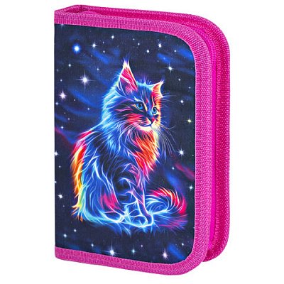 Пенал BRAUBERG, 1 отделение, полиэстер, 21×14 см, «Space cat»
