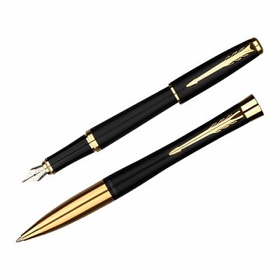 Набор PARKER Urban Black GT: шариковая ручка синяя и перьевая ручка