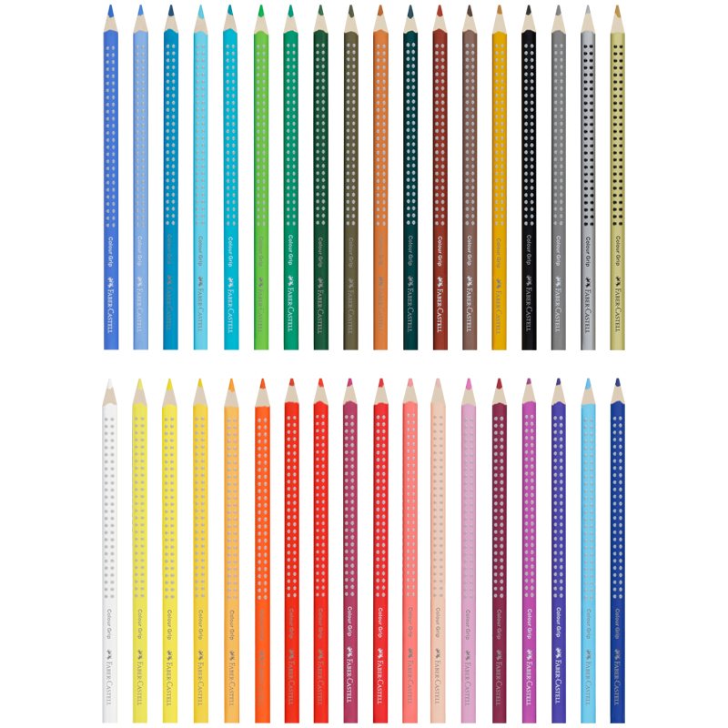 Карандаши цветные Faber-Castell «Grip», 36цв., трехгран., заточен., картон., европодвес