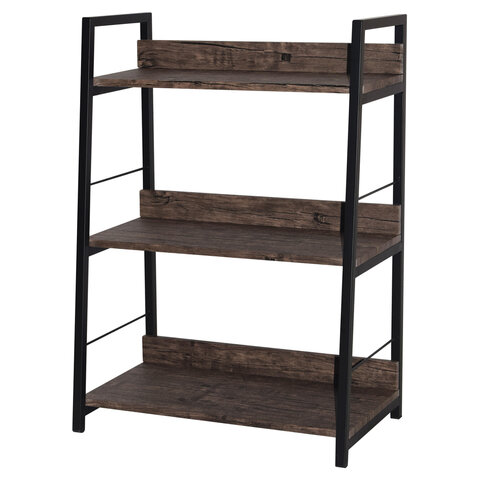 Стеллаж на металлокаркасе BRABIX «LOFT SH-002»600×350х845 ммцвет морёный дуб641231