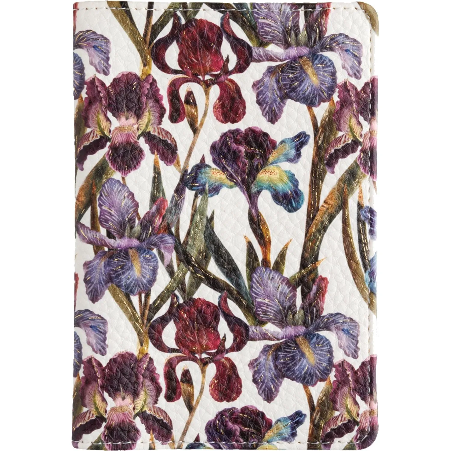 Обложка для паспорта Bruno Visconti Flora Ирисы экокожа разноцветная