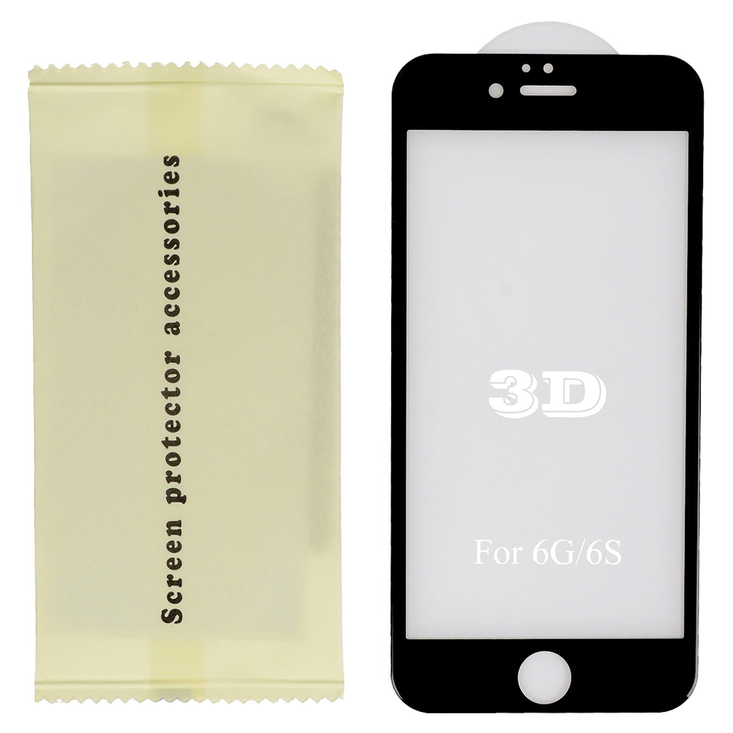 Защитное стекло для iPhone 6/6S Full Screen (3D), RED LINE, черный