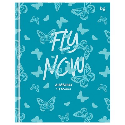 Дневник 1-4 кл. 48л. (твердый) BG «Butterflies», soft-touch ламинация