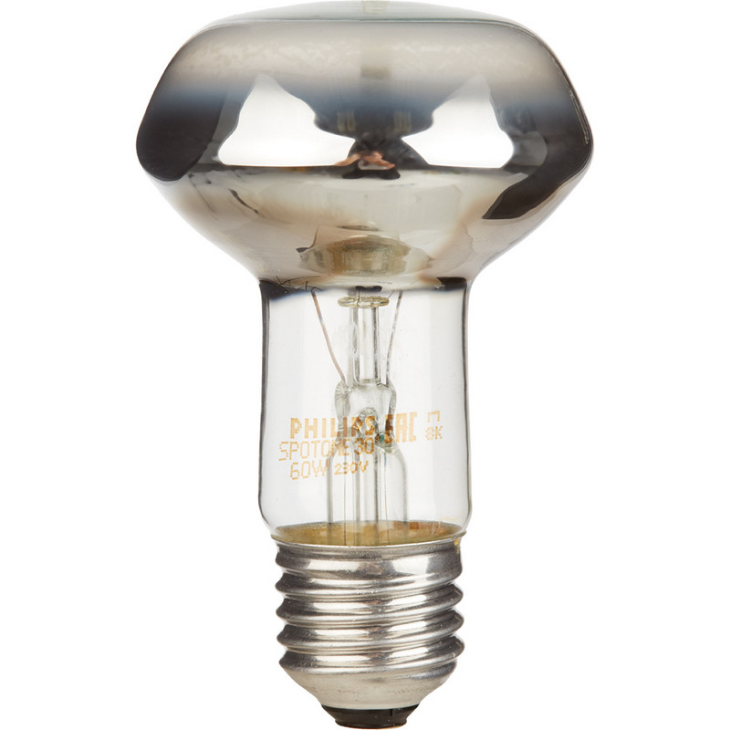 Лампа накаливания Philips, рефлекторная (зеркальная) R63, 60Вт, цоколь E27