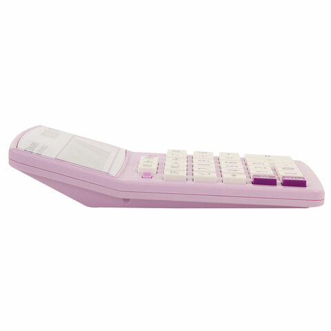 Калькулятор настольный BRAUBERG EXTRA PASTEL-12-PR (206×155 мм), 12 разрядов, двойное питание, СИРЕНЕВЫЙ